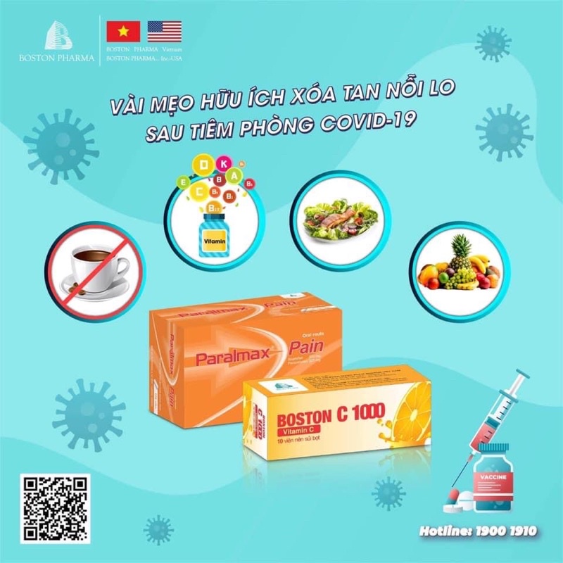 Vitamin C Boston C 1000 viên sủi tăng đề kháng