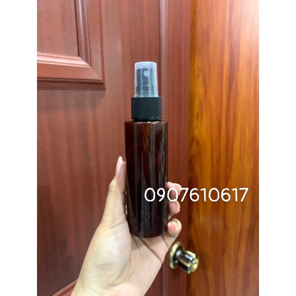 Chai nhựa pet nâu 100ml phun sương