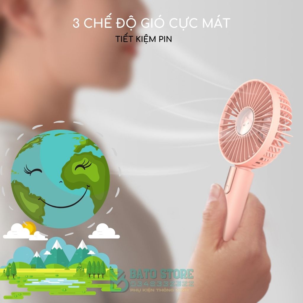 Quạt Cầm Tay Mini JOYFAN M109 Summer Wind Gió Cực Mạnh 3 Chế Độ, Pin Cực Lâu Tới 6 Tiếng - Cực Hot