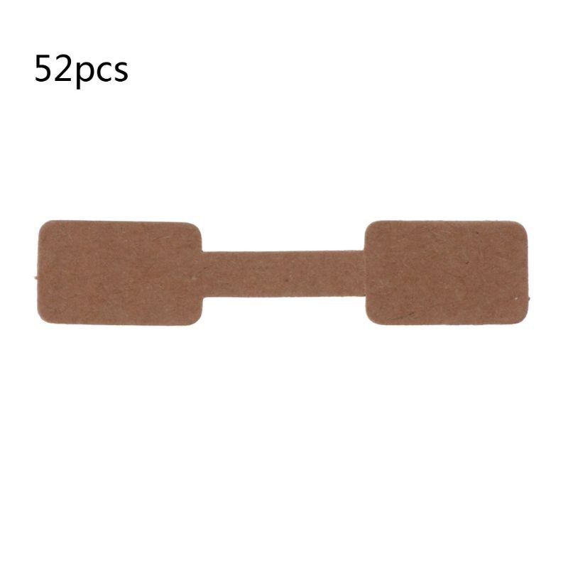 Set 52 Nhãn Giấy Trắng 6x1.2cm Treo Trang Sức Tiện Dụng