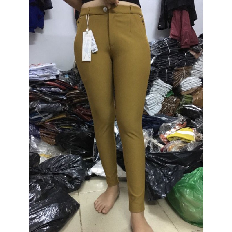 Quần cotton mè dây kéo Hàn Quốc