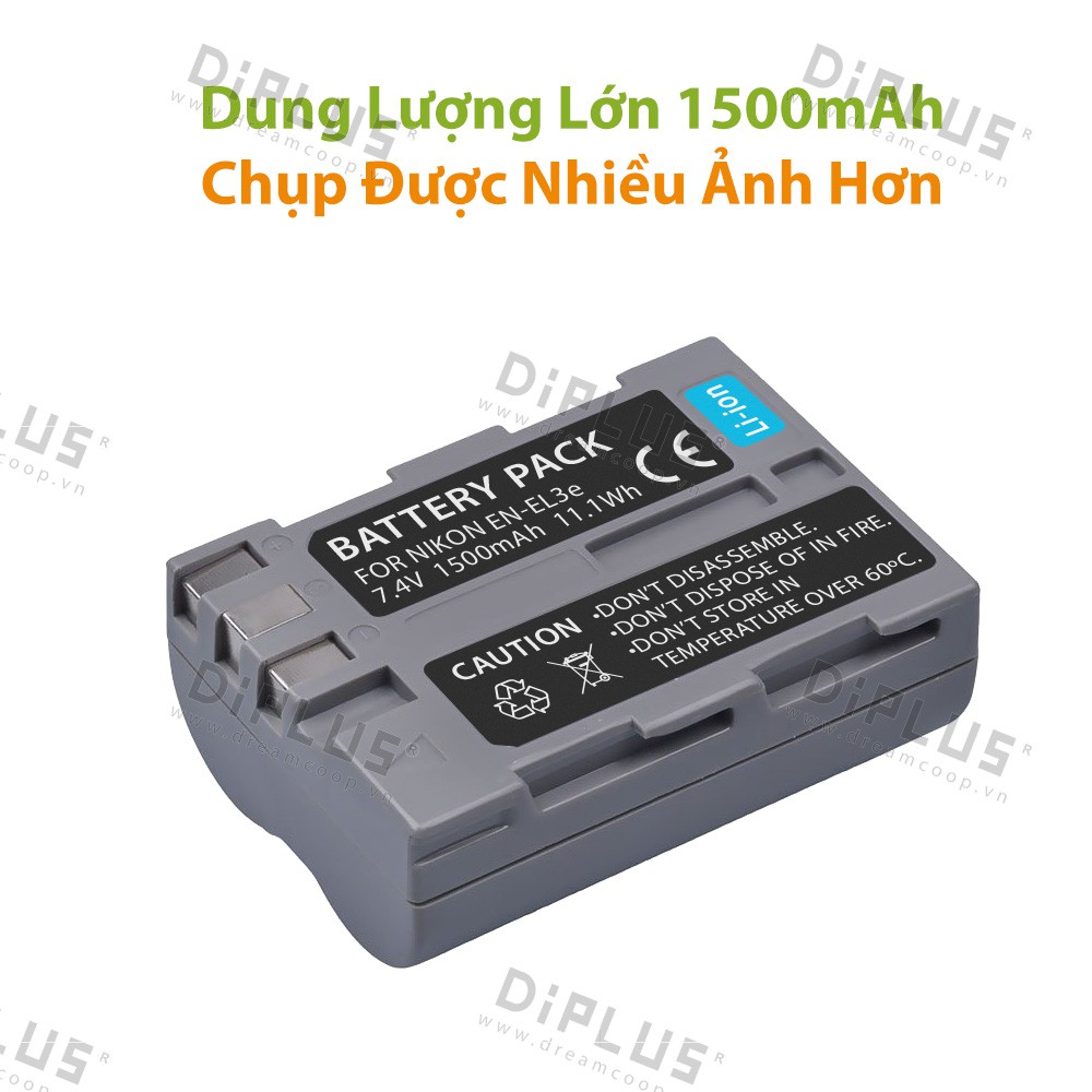 Pin máy ảnh Nikon EN-EL3e Nikon D700 D300s D300 D200 D100 D90 D80 D70s D70 D50 Nikon ENEL3e Camera battery nikon enel3e