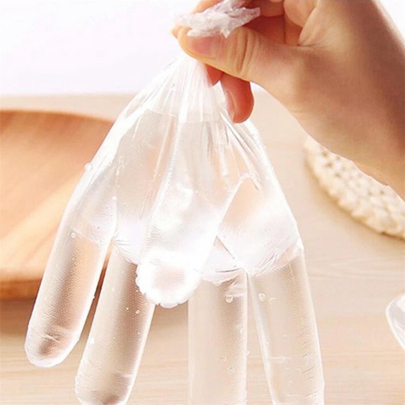 Set 100 Găng Tay Nhựa Trong Suốt Dùng Một Lần Đa Ứng Dụng