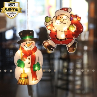 Đèn Trang Trí Cửa Sổ Hình Ông Già Noel / Người Tuyết / Tuần Lộc / Ông Già Noel Dễ Thương