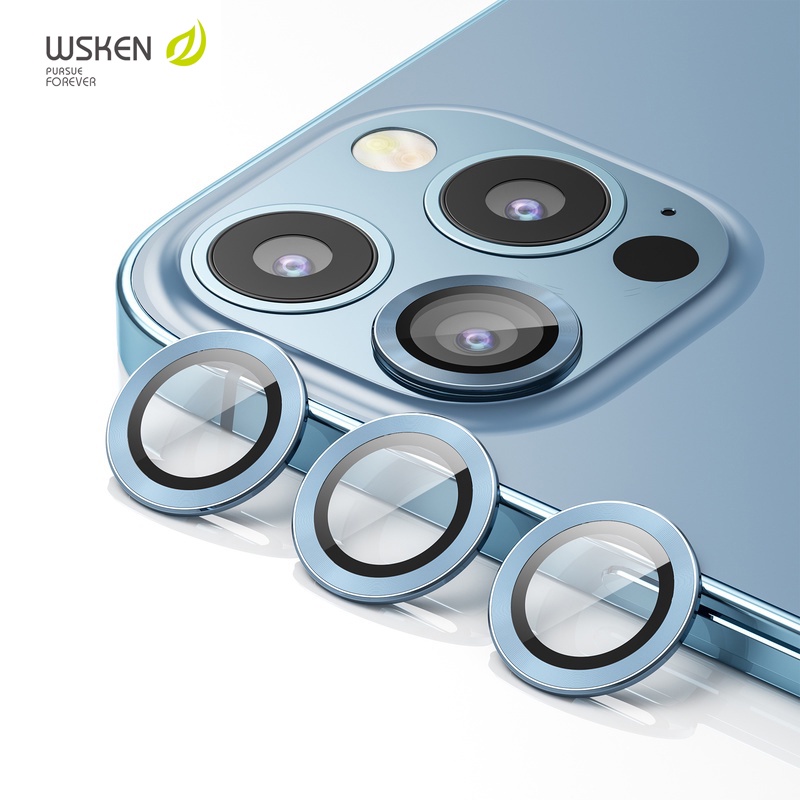 WSKEN for iPhone 13 Pro Max 12 Pro Camera Lens Protector Full Cover Circle Screen Protection 9H Tempered Glass Camera Cover For Iphon thumbnail