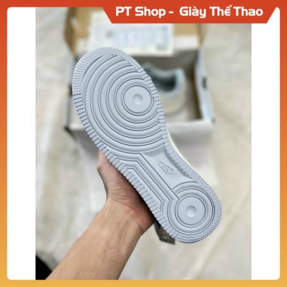 Giày thể thao AF1 kem tím Xịn Sò, Giầy AF1 Trắng kem Full box phụ kiện, PT Shop