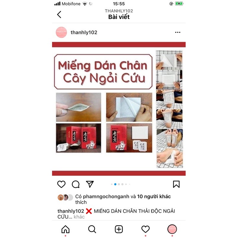 miếng dán chân 50 miếng(khách note tên ig)