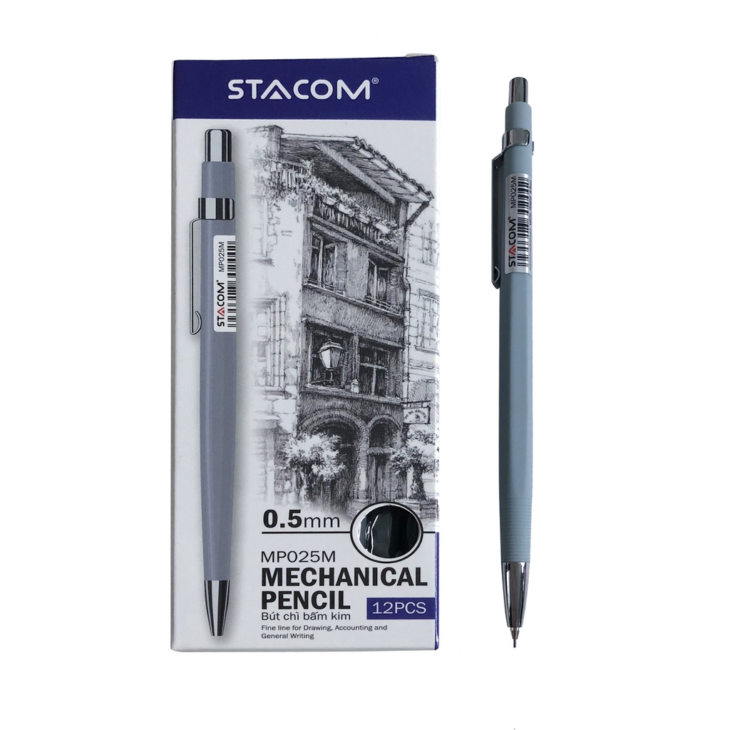 Bút chì kim bấm 0.5mm thân nhựa STACOM MP025M