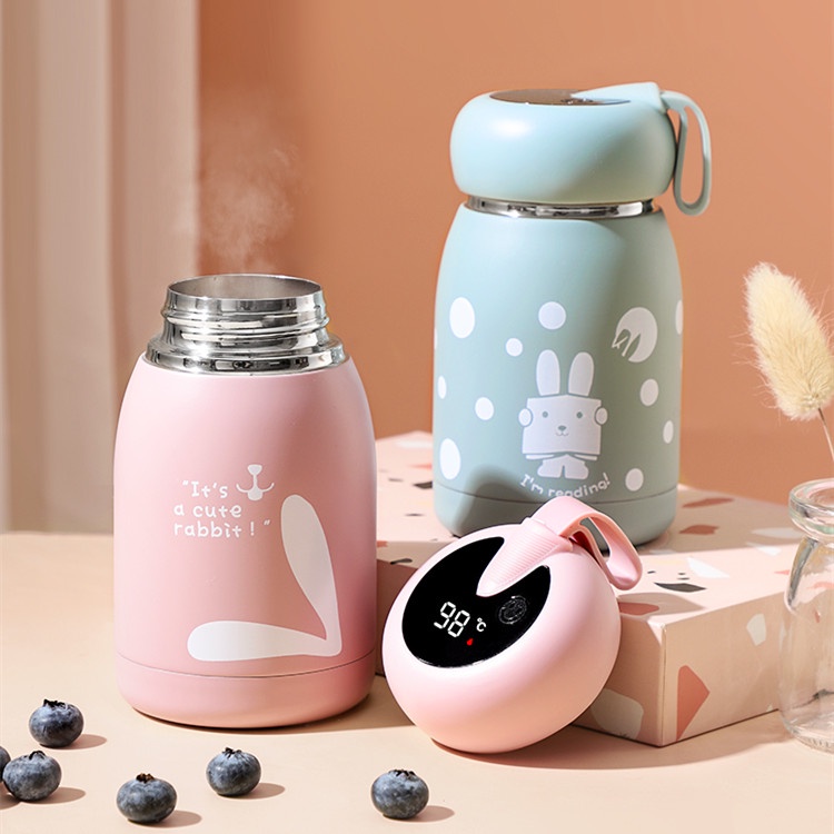 Cá Tuyết 320Ml Mini Thông Minh Giữ Nhiệt Màn Hình Hiển Thị Nhiệt Độ Đồng Hồ Steevacuum Bình Giữ Nóng Và Lạnh Bình