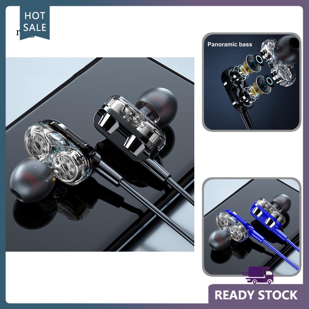 Tai nghe kim loại RGA 3.5mm hai lõi di động cho game thủ