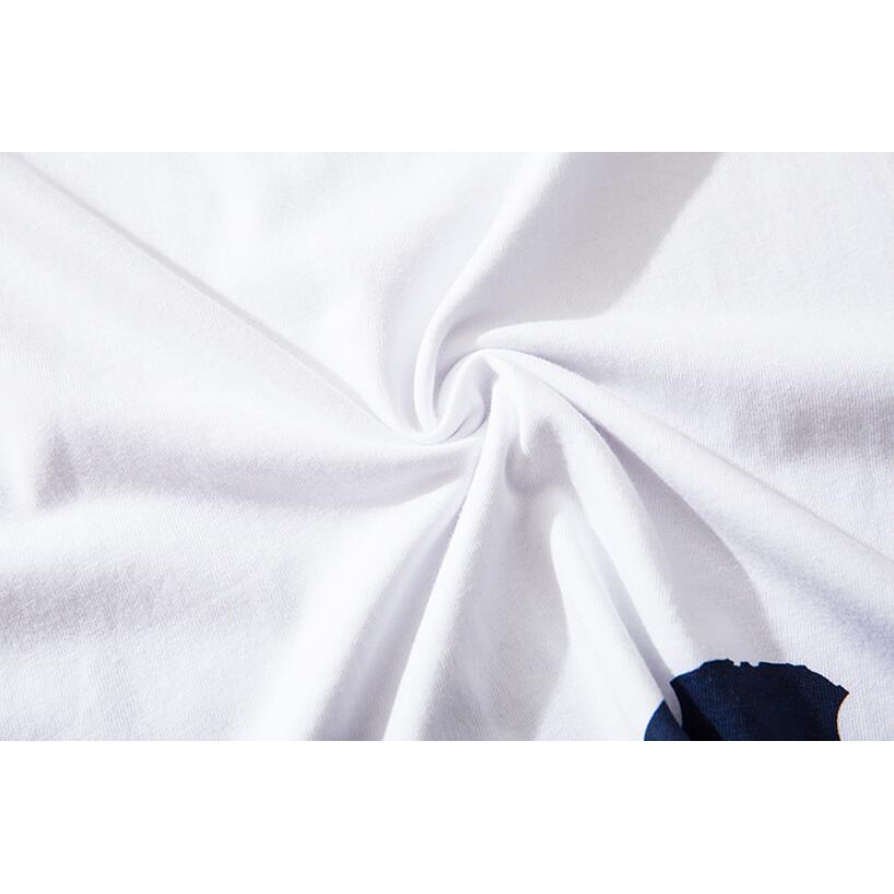Áo thun tay ngắn bằng cotton họa tiết in cho nam và nữ