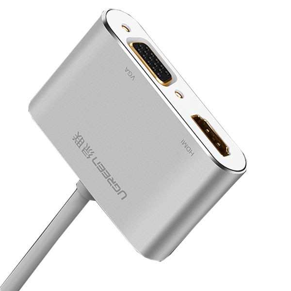 [Mã 159ELSALE hoàn 7% đơn 300K] Cáp chuyển thunderbolt sang HDMI + VGA chính hãng Ugreen (Bảo hành 18 tháng)