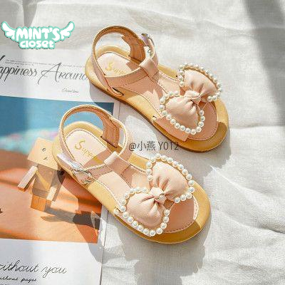 Giày sandal nơ đính hạt bé gái 1 2 3 tuổi MINTSCLOSET Mint's Closet - GD8131