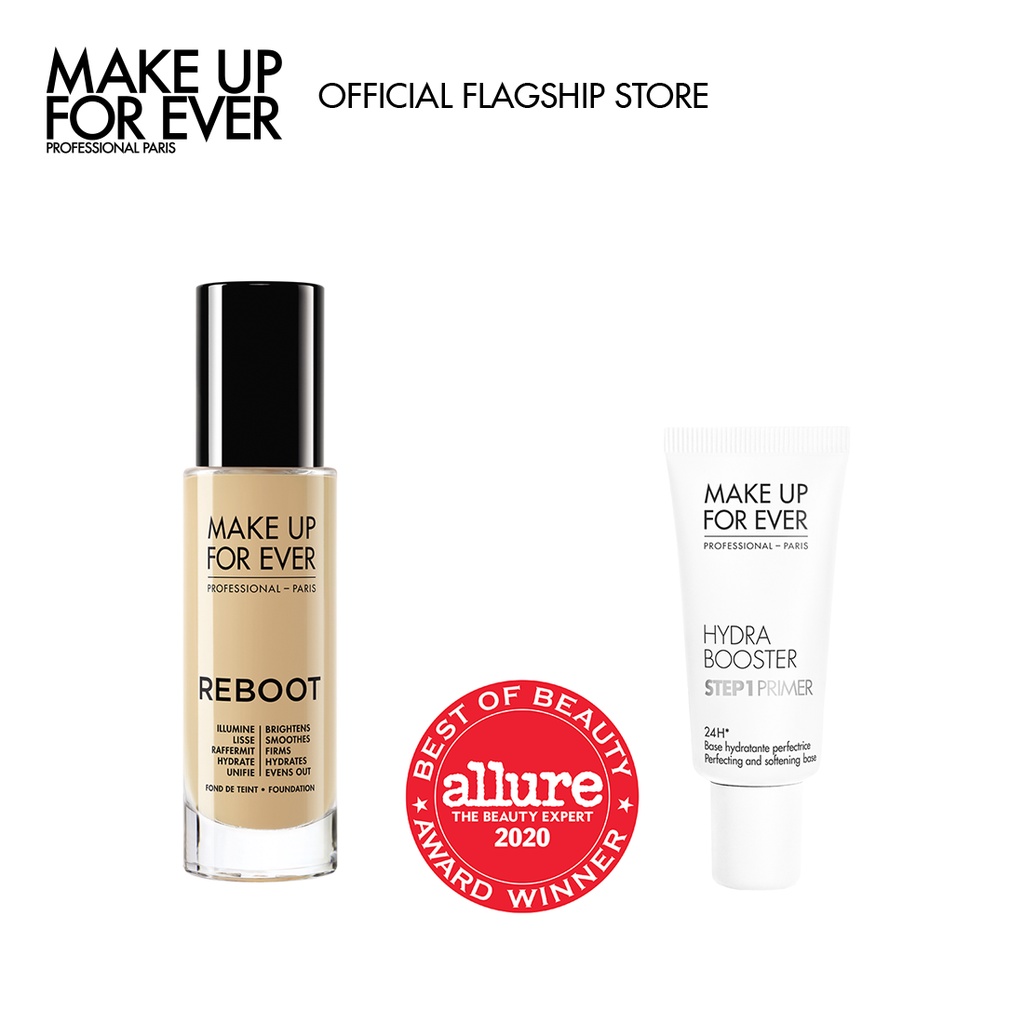 [Mã COSMUFET3 -8% đơn 250K] Make Up For Ever - Combo Kem Nền Reboot Foundtion 30ml + Kem lót Step 1 Primers 15ml