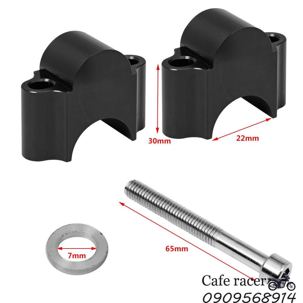 Gù nâng ghi đông 22mm cnc hàng cao cấp nhôm T7071