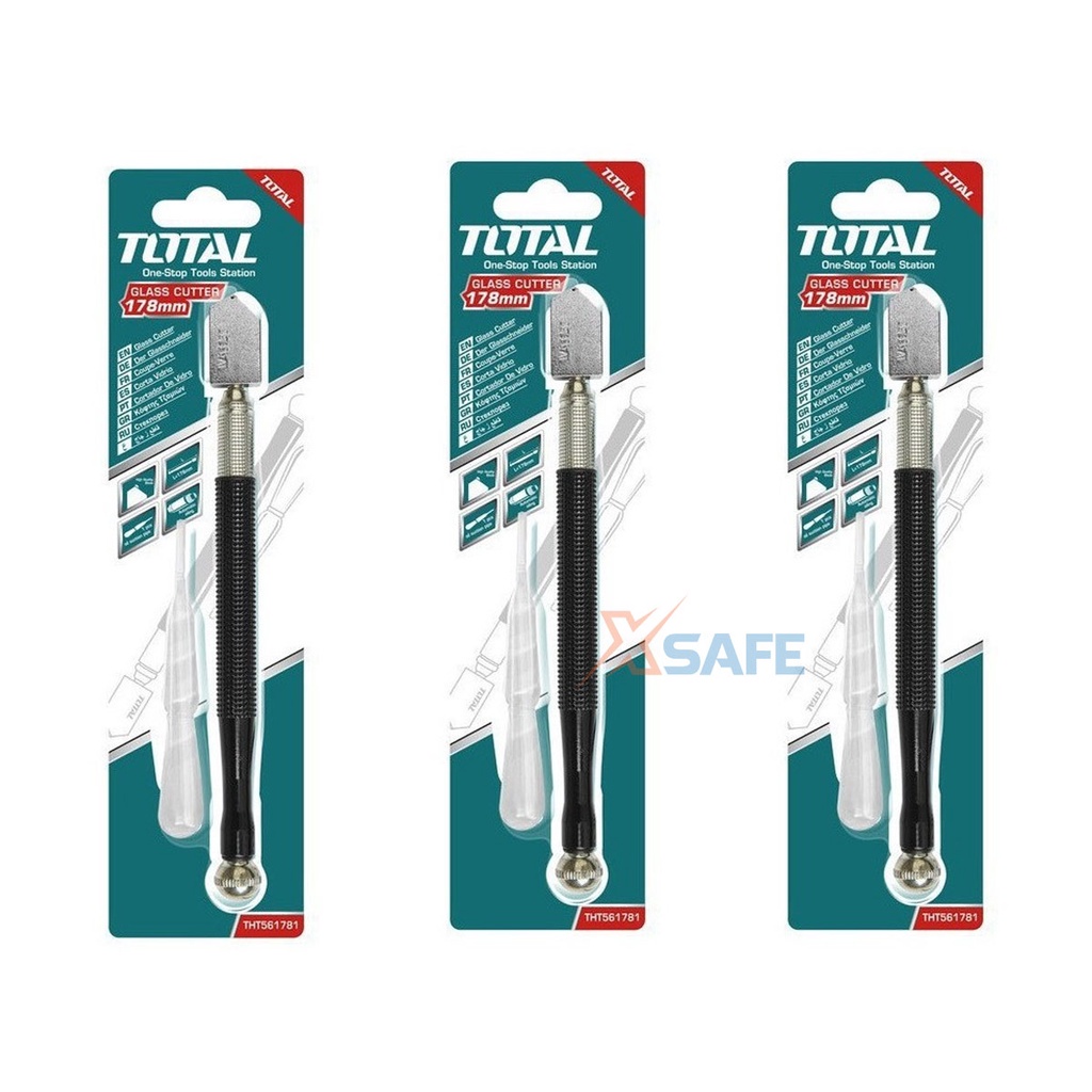 Dao cắt kính TOTAL THT561781 178mm Bút cắt kiếng hợp kim cao cấp chống rỉ sét lưỡi dao sắc bén, độ dài cắt lên đến 5000m