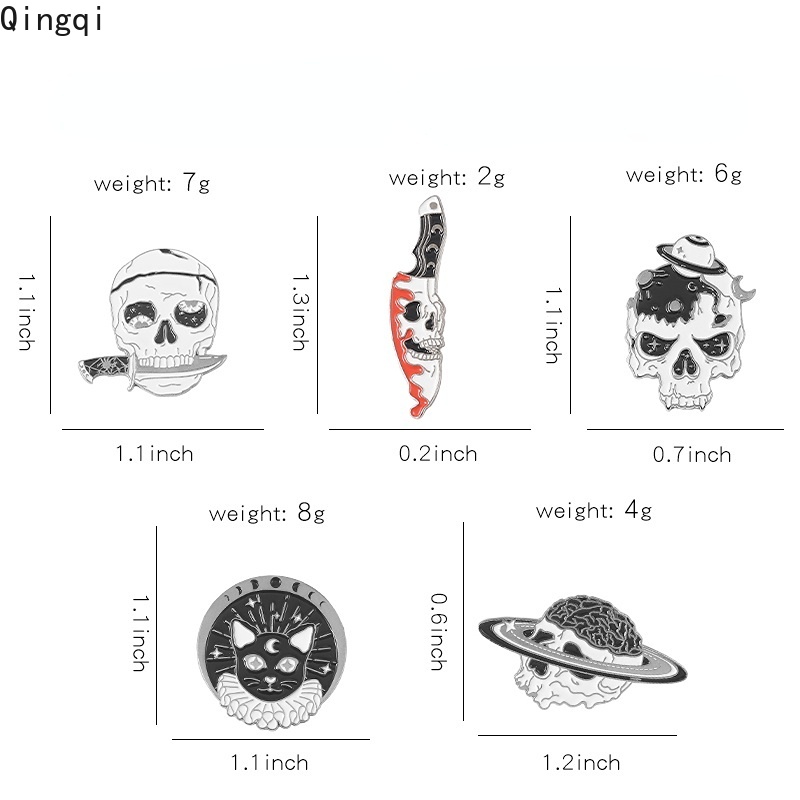 Ghim cài áo Miss Zoe nhiều mẫu tuỳ chọn phong cách Gothic cá tính