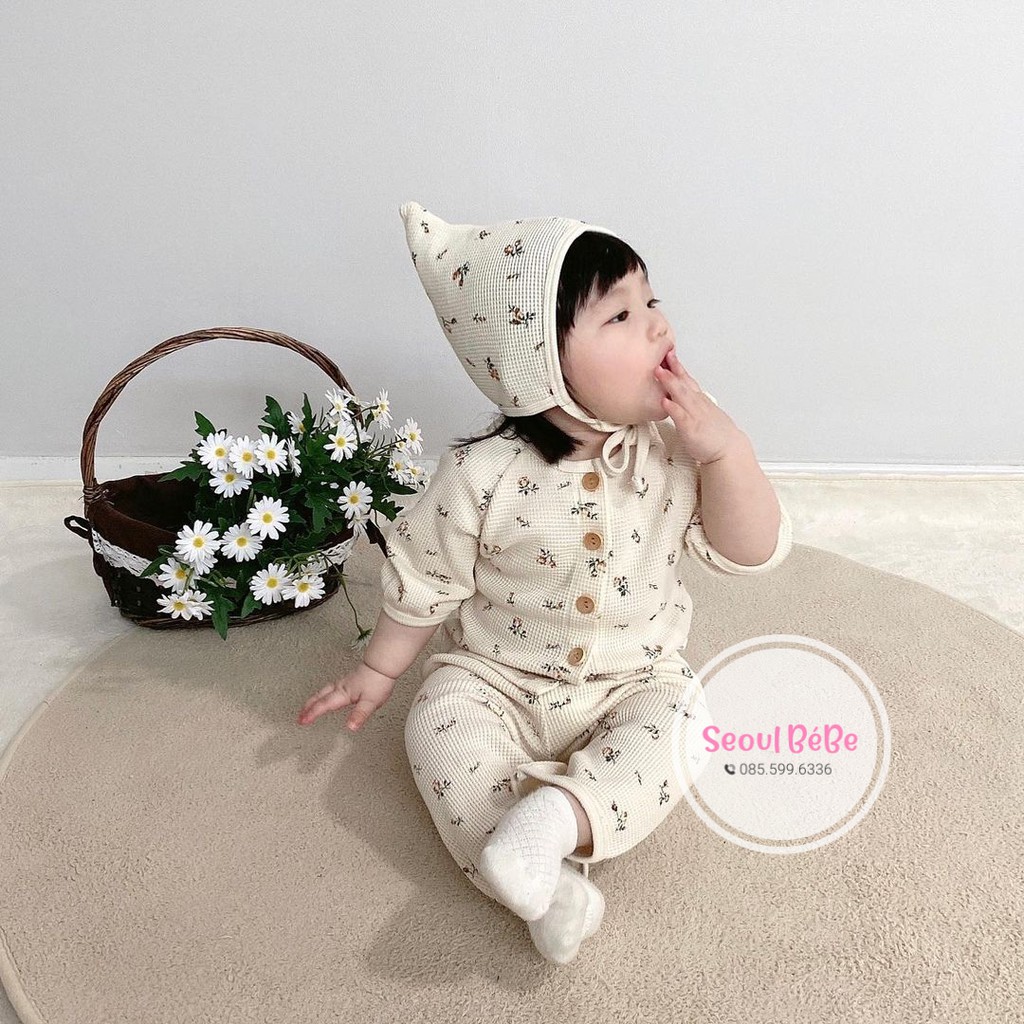 Mũ chóp Pumpkin hoạ tiết hoa bí ngô Peekaboo nội địa Hàn