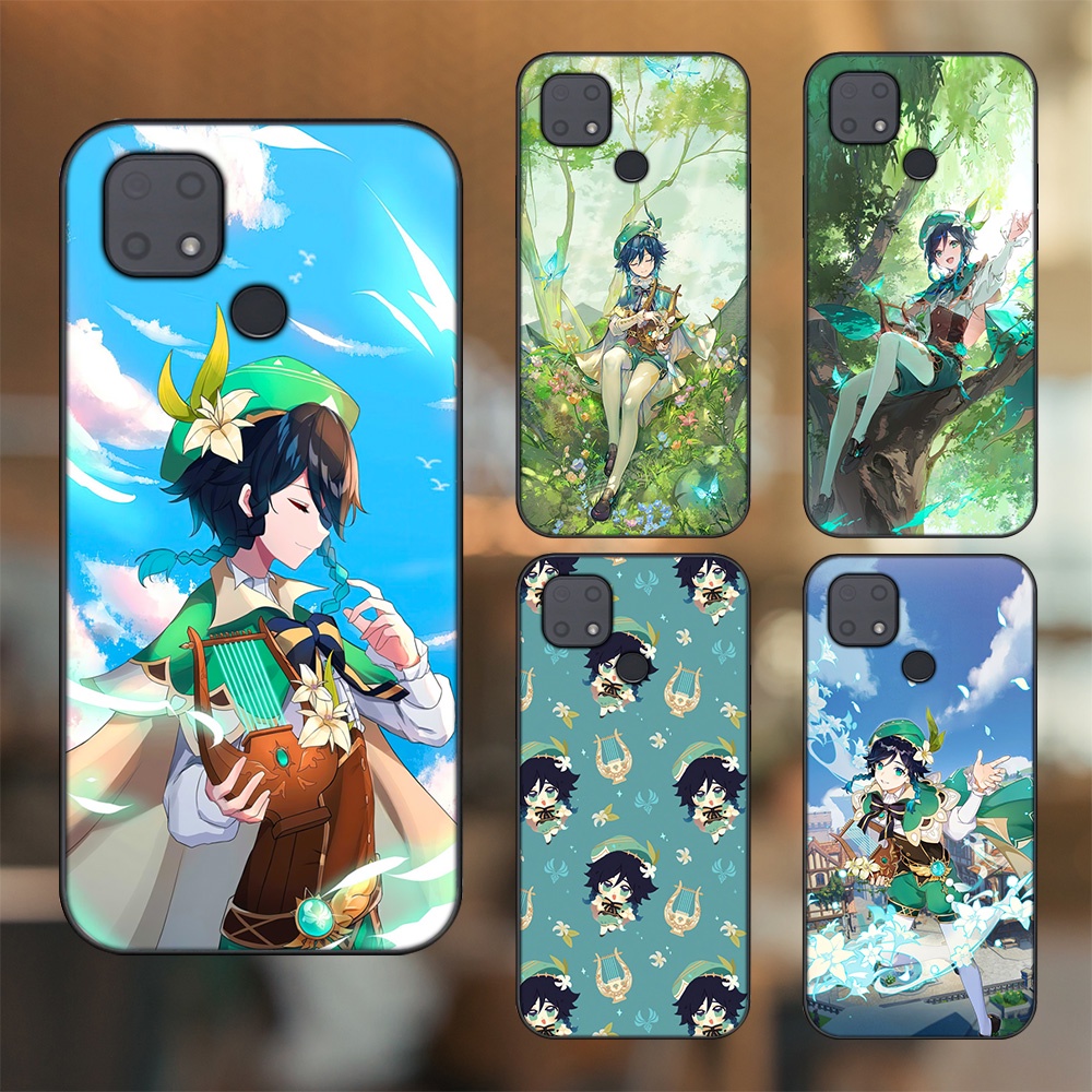 Ốp lưng Xiaomi Redmi 10C viền đen in hình Venti Genshin Impact