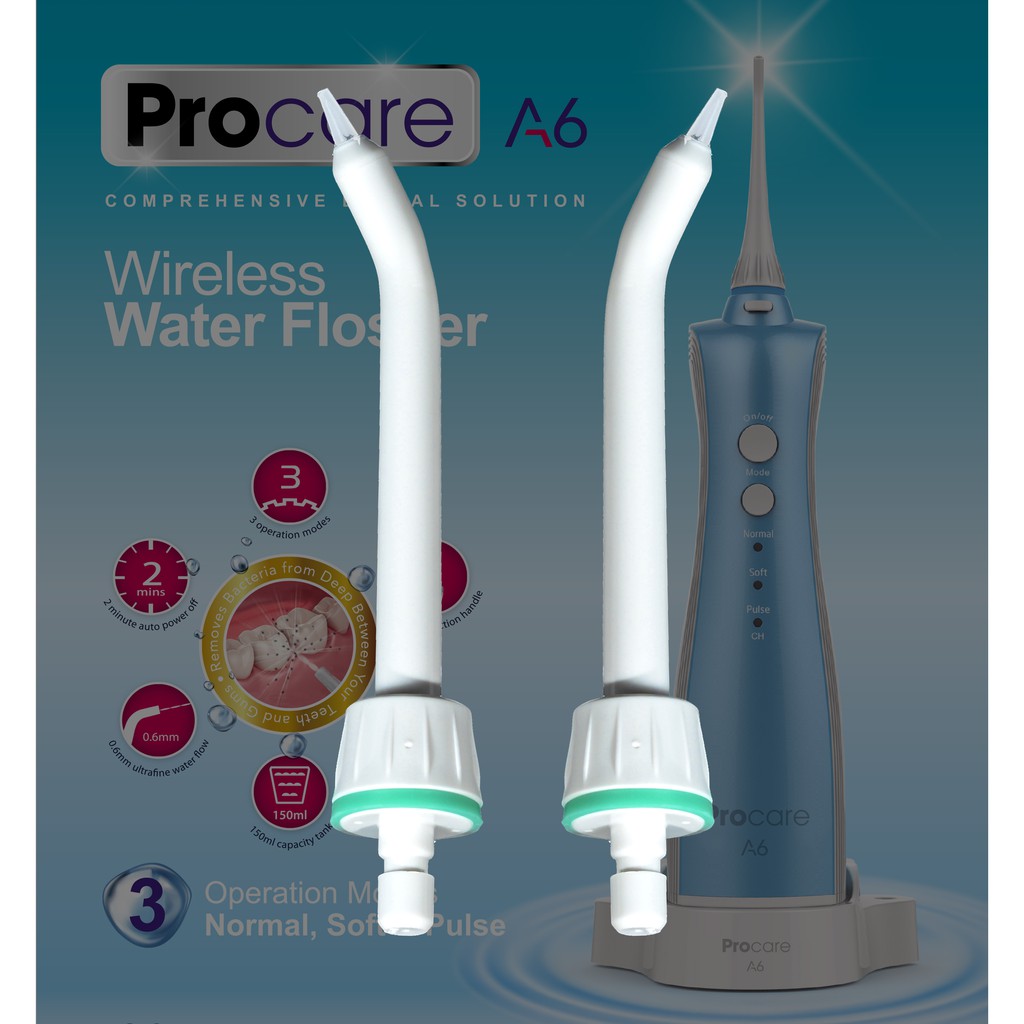 Bộ 2 đầu viền nướu  máy tăm nước du lịch Procare A6