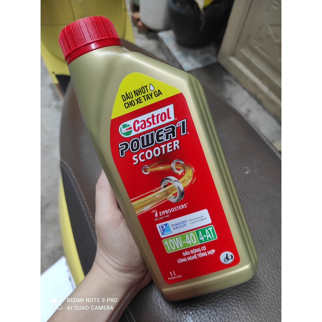 Nhớt Castrol Power Scooter 10W40 1L - Nhớt Castrol Power xe tay ga + nhớt hộp số Castrol