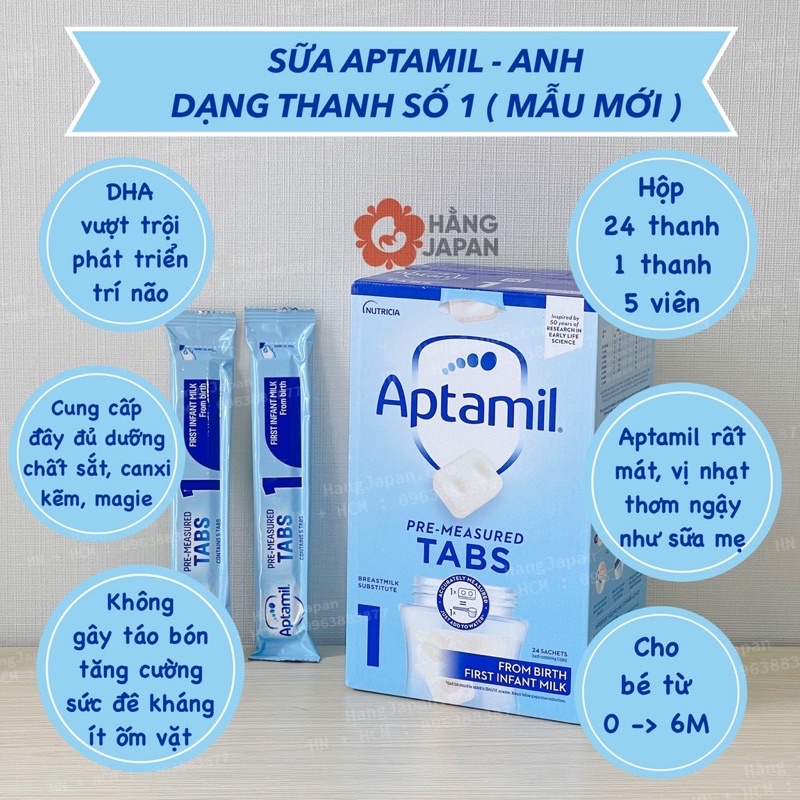 Sữa aptamil Anh dạng thanh số 1