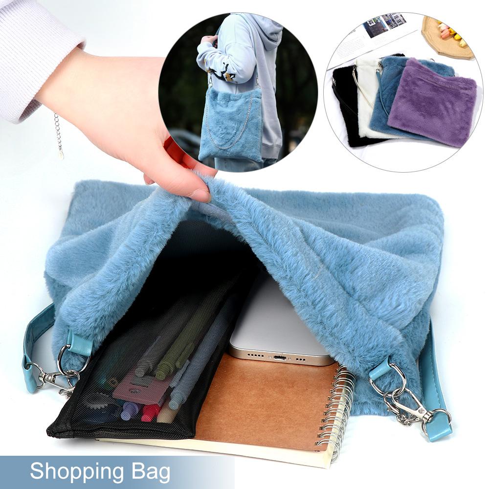 Túi Xách Đeo Vai Phủ Lông Mềm Thời Trang Mùa Đông MIHAN1