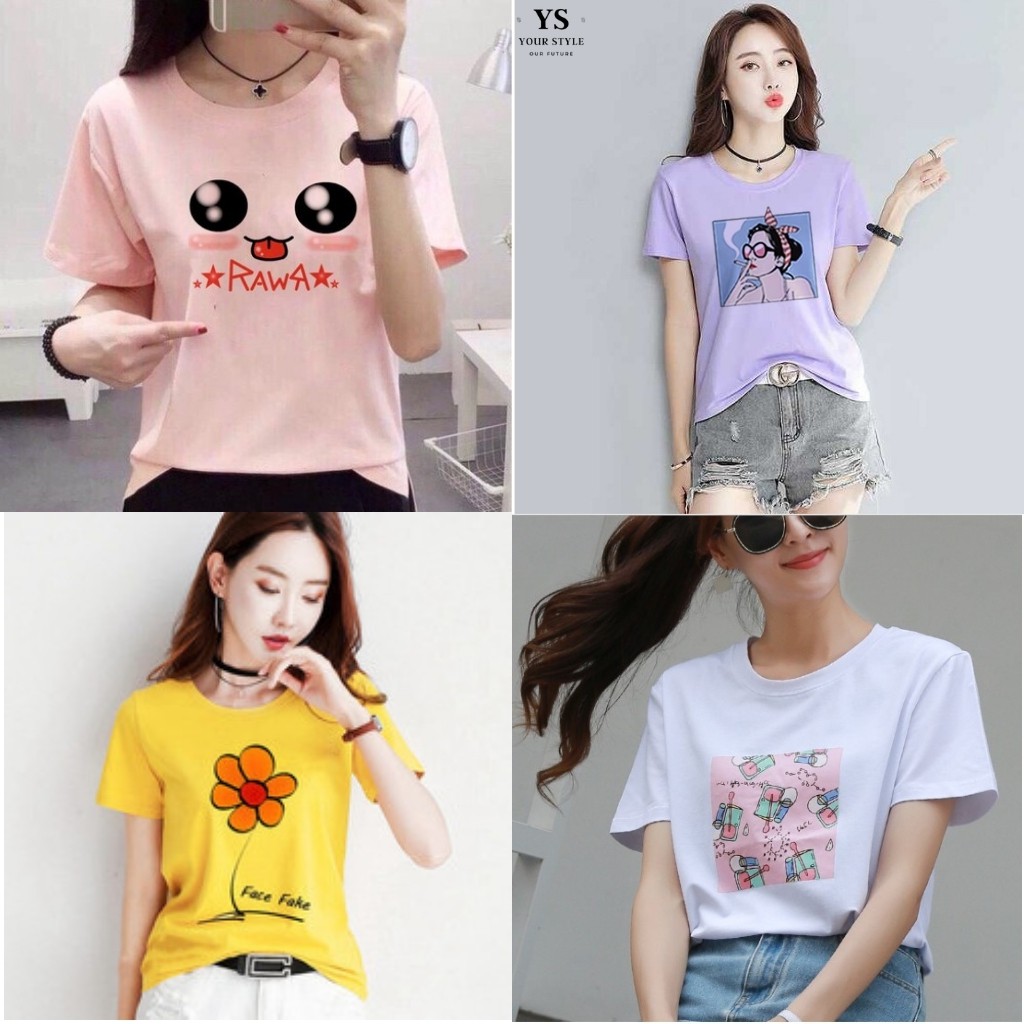 Áo Thun Nữ Tay Ngắn ATTN01, Áo Phông Cổ Tròn Ulzzang Nhiều Màu, Chất Thun Cotton Mềm Mịn Ysshop