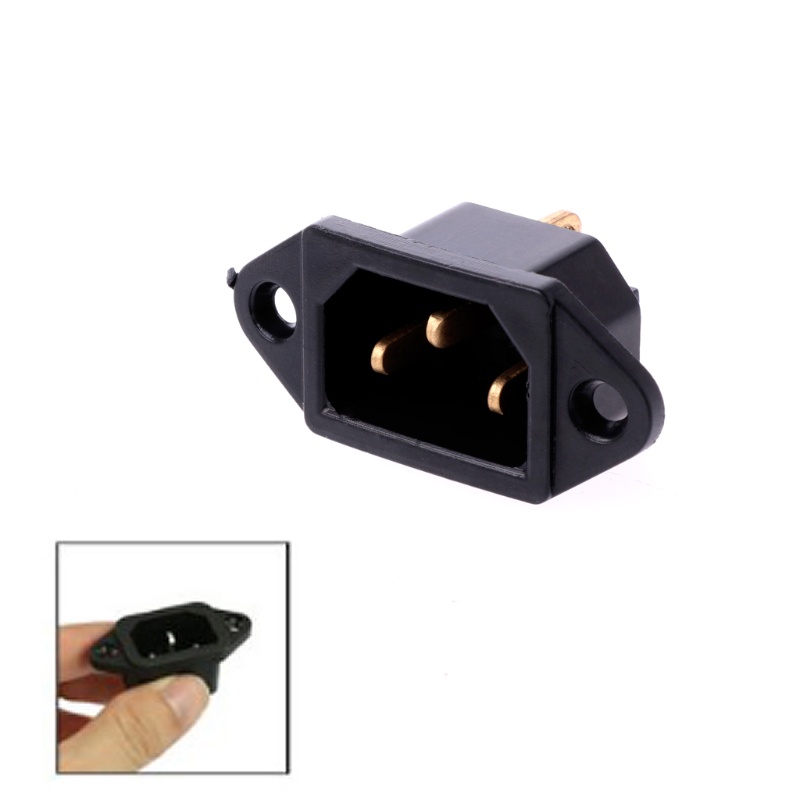 Set 10 ổ cắm điện màu đen 3 chấu AC 250V 10A IEC320 C14