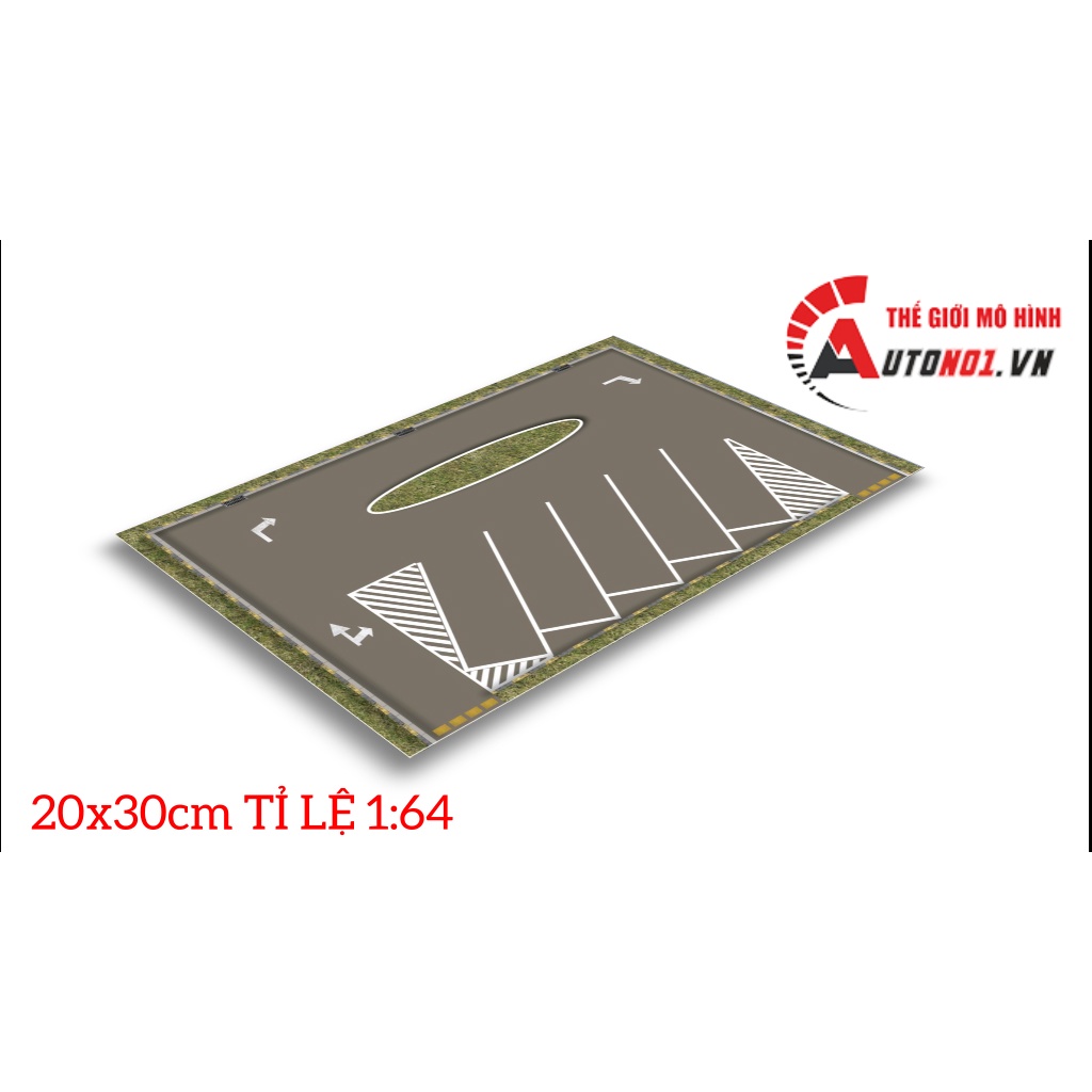 Diorama mặt đường - parking kích thước 20x30 cm cho ô tô tỉ lệ 1:64 Autono1 DR011