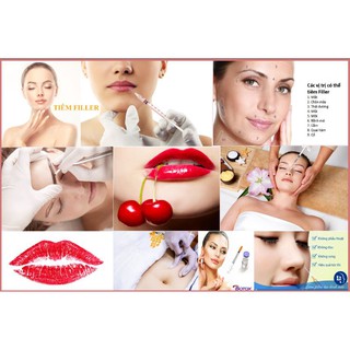 Tranh dán tường 3D Spa Tiêm filler - Vải lụa (kích thước theo yêu cầu)