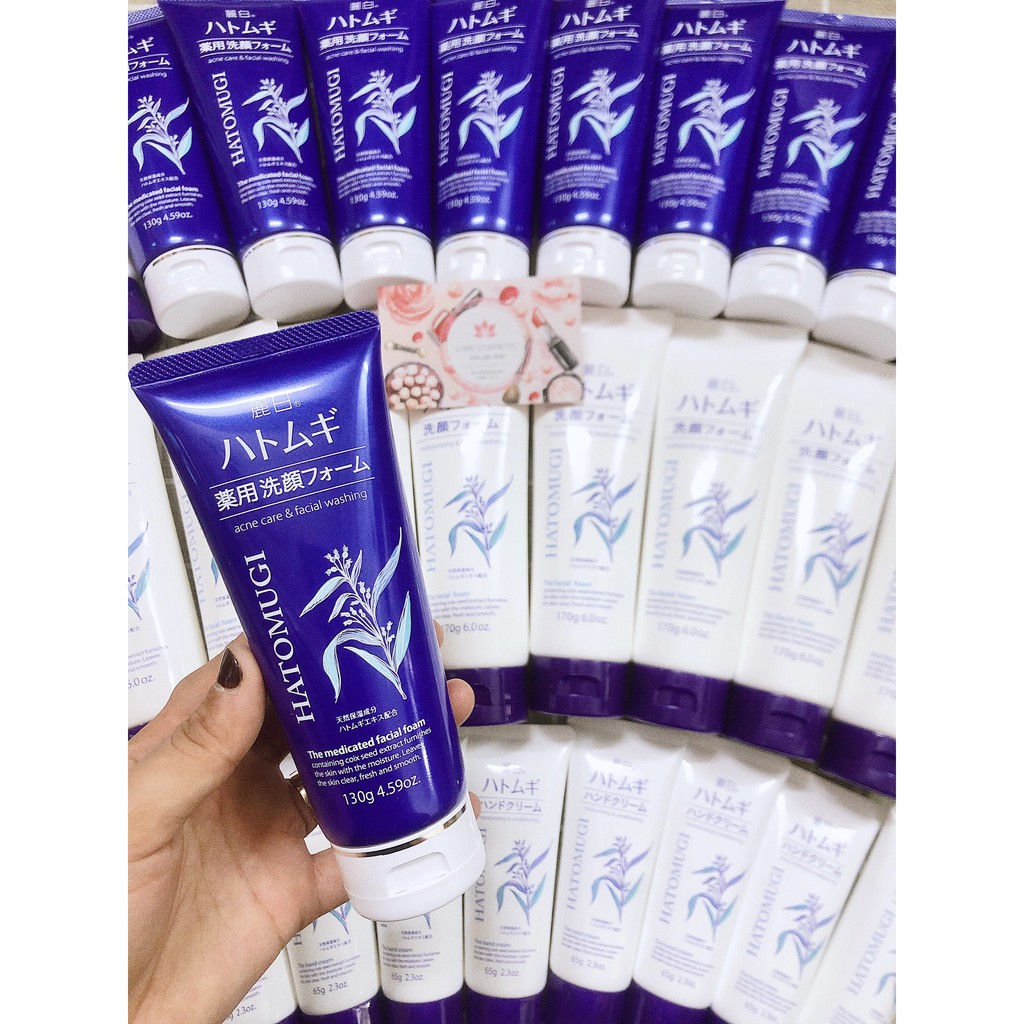 Sữa Rửa Mặt Ngừa Mụn, Sáng Da Hatomugi Acne Care &amp; Facial Washing 130g