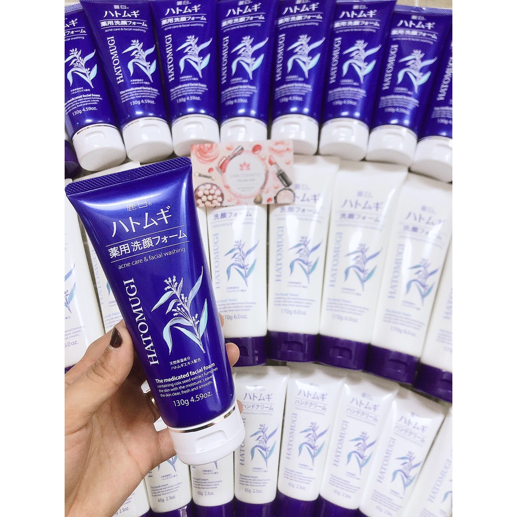 Sữa Rửa Mặt Ngừa Mụn, Sáng Da Hatomugi Acne Care & Facial Washing 130g