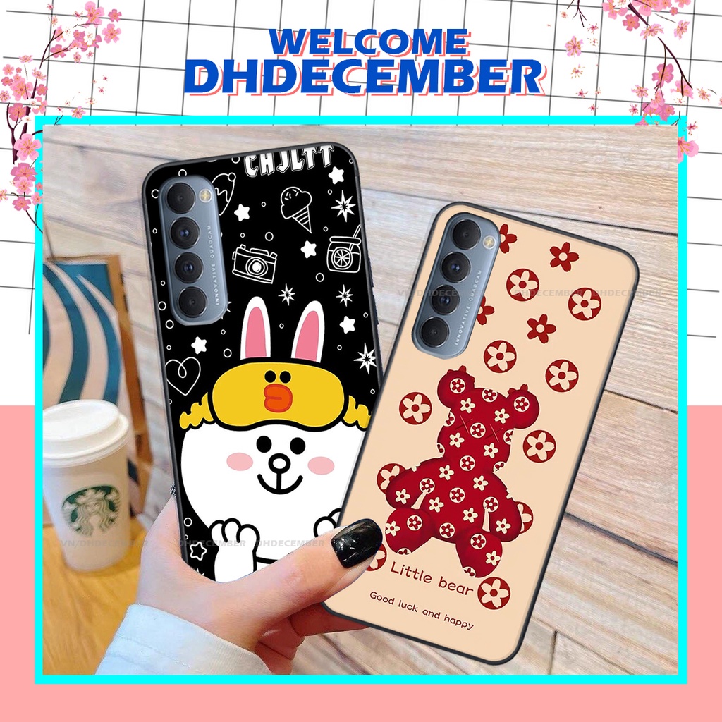 Ốp lưng Oppo RENO 4 PRO in hình gấu K@ws, gấu nâu, dor@emon RẺ- ĐẸP- BỀN