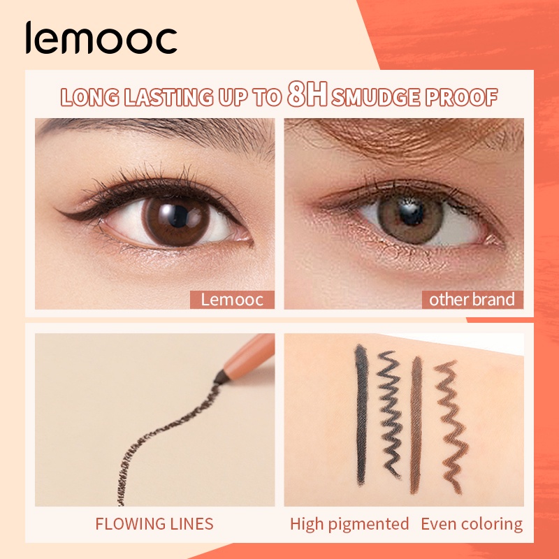 [Hàng mới về] Bút kẻ mắt Lemooc chống thấm nước siêu mềm lâu trôi độ lên màu cao