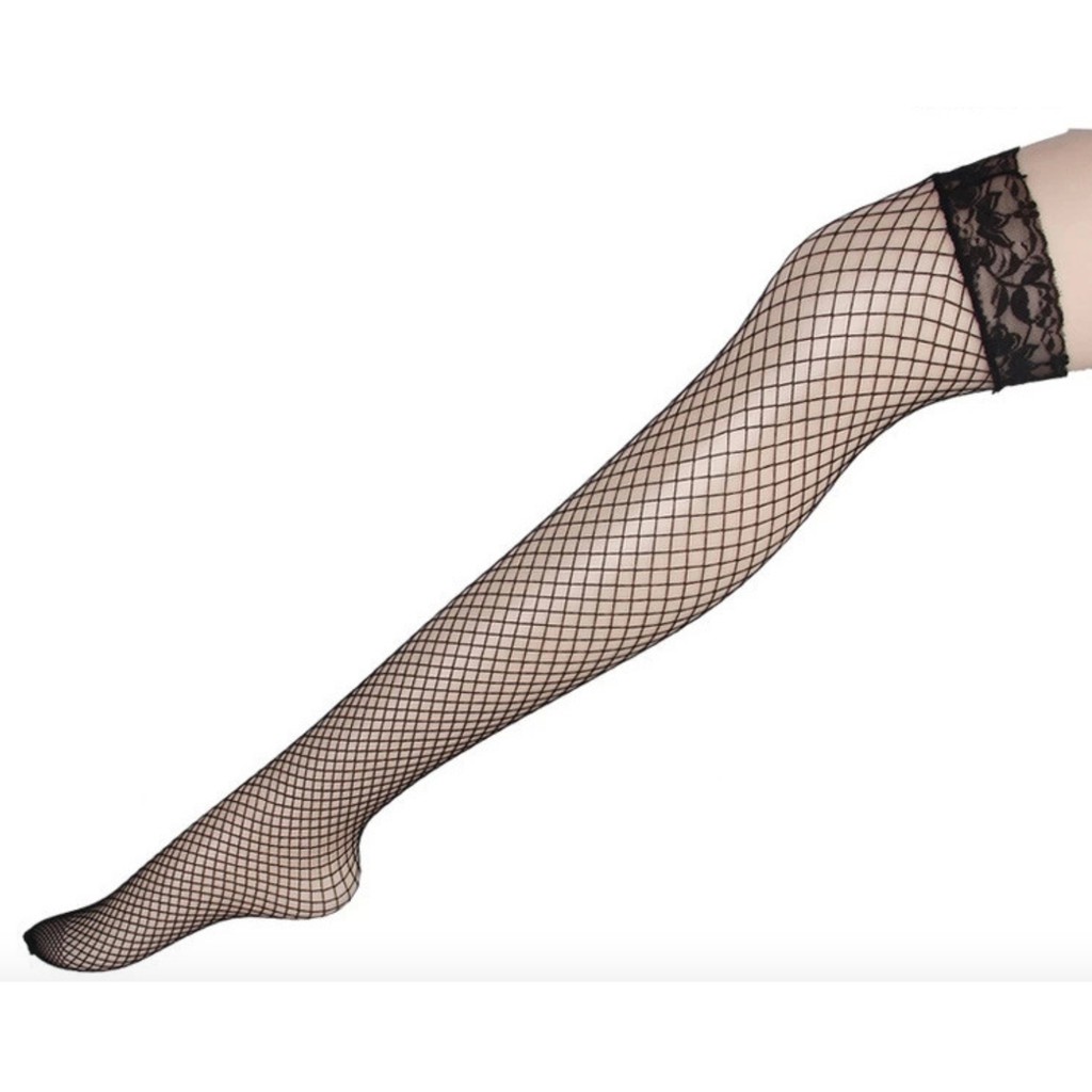 Tất vớ nữ lưới dài QUA GỐI có REN CHỐNG TUỘT ngang đùi gồm 3 màu đen , đỏ , trắng SEXY TAT11