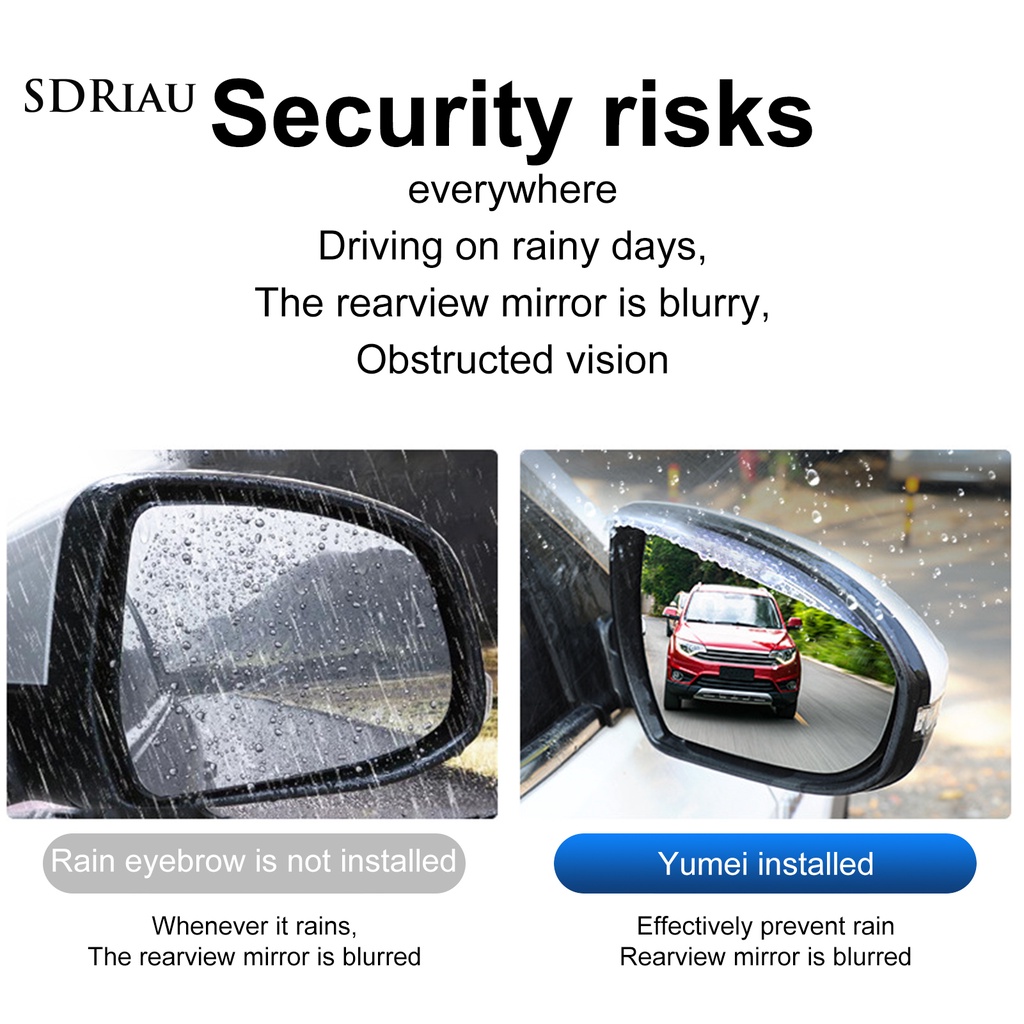 Miếng dán gương chiếu hậu chống nắng mưa tiện dụng cho xe hơi