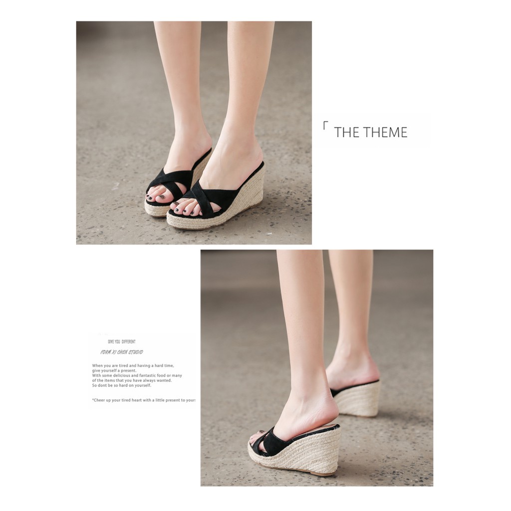 Dép Đế Xuồng 3.54 Inch Size 34-39 Thời Trang Nữ