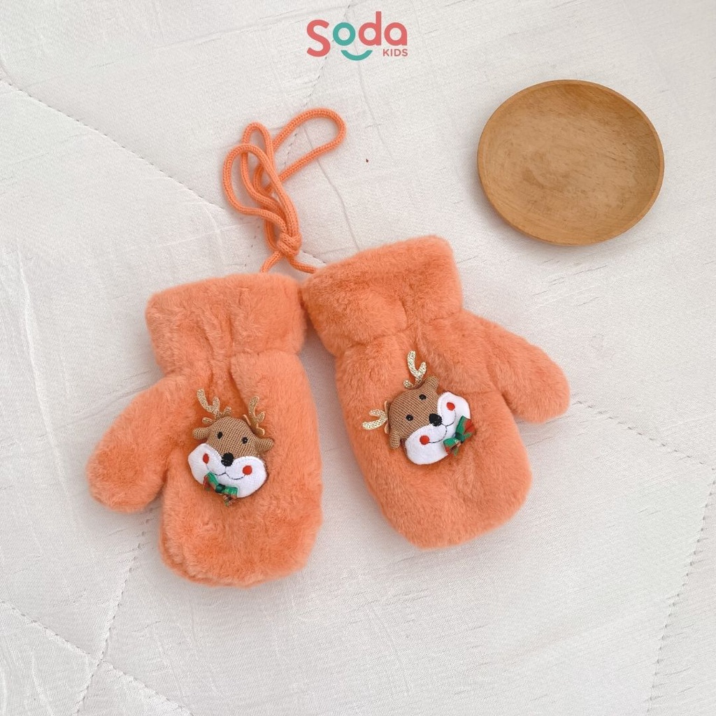 Găng tay lót lông siêu ấm cho bé trai và bé gái (Ảnh thật)