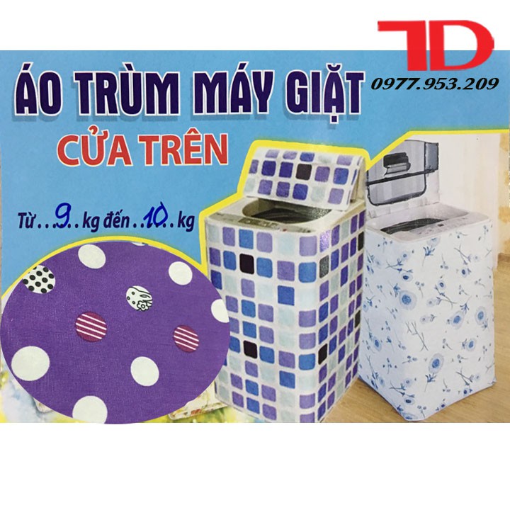 Aó Trùm Máy Giặt Cửa Trên 9Kg Đến 10Kg