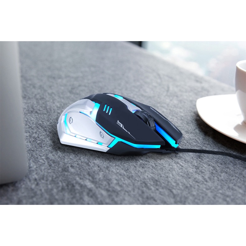 Chuột Máy Vi Tính Chơi Game T-WOLF Có Dây cắm USB Kèm Đèn Led Nền Dành Cho PC Laptop