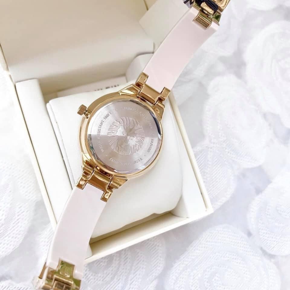 Đồng hồ nữ Anne Klein AK/1408CRCR màu kem và màu vàng