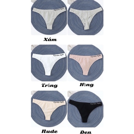 Quần Lót Nữ ❤️ Quần Lót Lọt Khe Sexy Cotton Co Giãn 4 Chiều phối viền chun chữ cá tính gợi cảm 7007