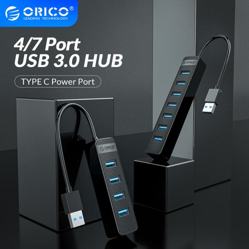 Bộ chia USB3.0 ORICO 7 cổng TWU3-7A-BK Chính Hãng - Bảo hành 12 tháng