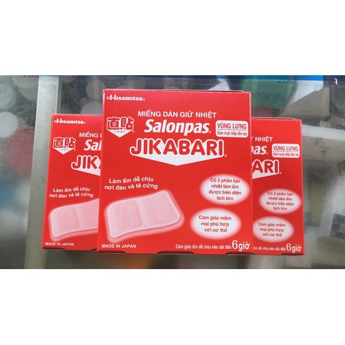 (1 hộp 8 miếng) miếng dán giữ nhiệt salonpas Jikabari