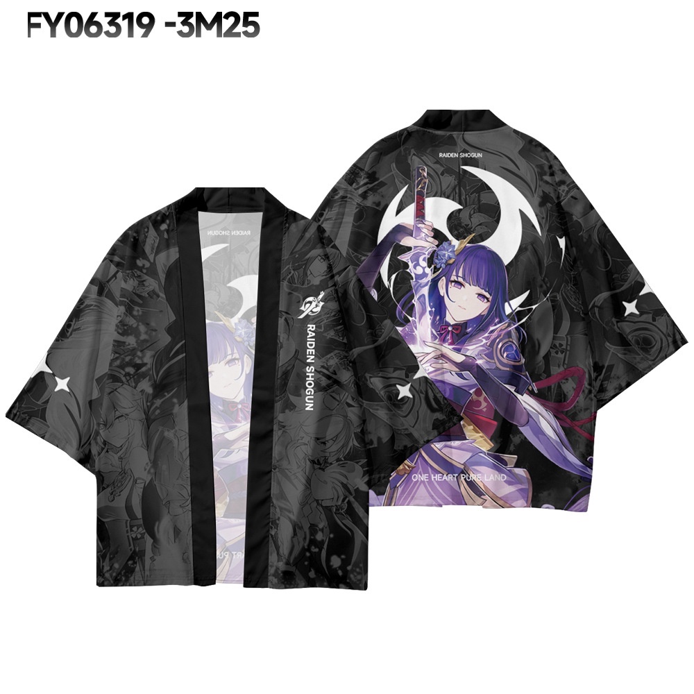 Hobby Genshin Va Chạm Beelzebul Kimono Haori Áo Khoác Ngoài Cosplay Anime Thời Trang Giản Dị Cỡ Lớn