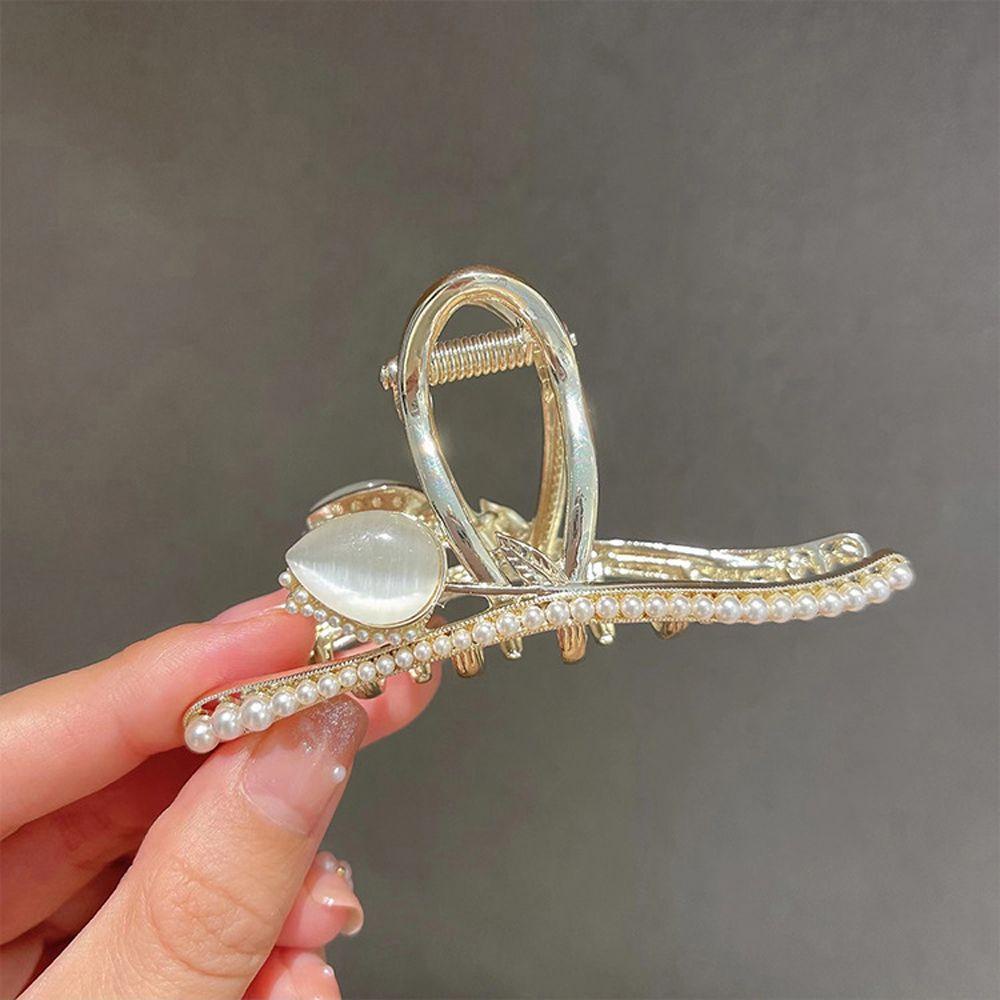 TWINKLE Kẹp Tóc Cá Mập / Hoa Tulip Cỡ Lớn Thanh Lịch Cho Nữ