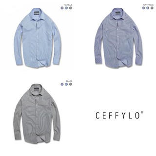 Áo Sơ Mi Nam Họa Tiết Kẻ Sọc Nhỏ CEFFYLO Form Slimfit Lịch Lãm Đẳng Cấp - POLIDO Store