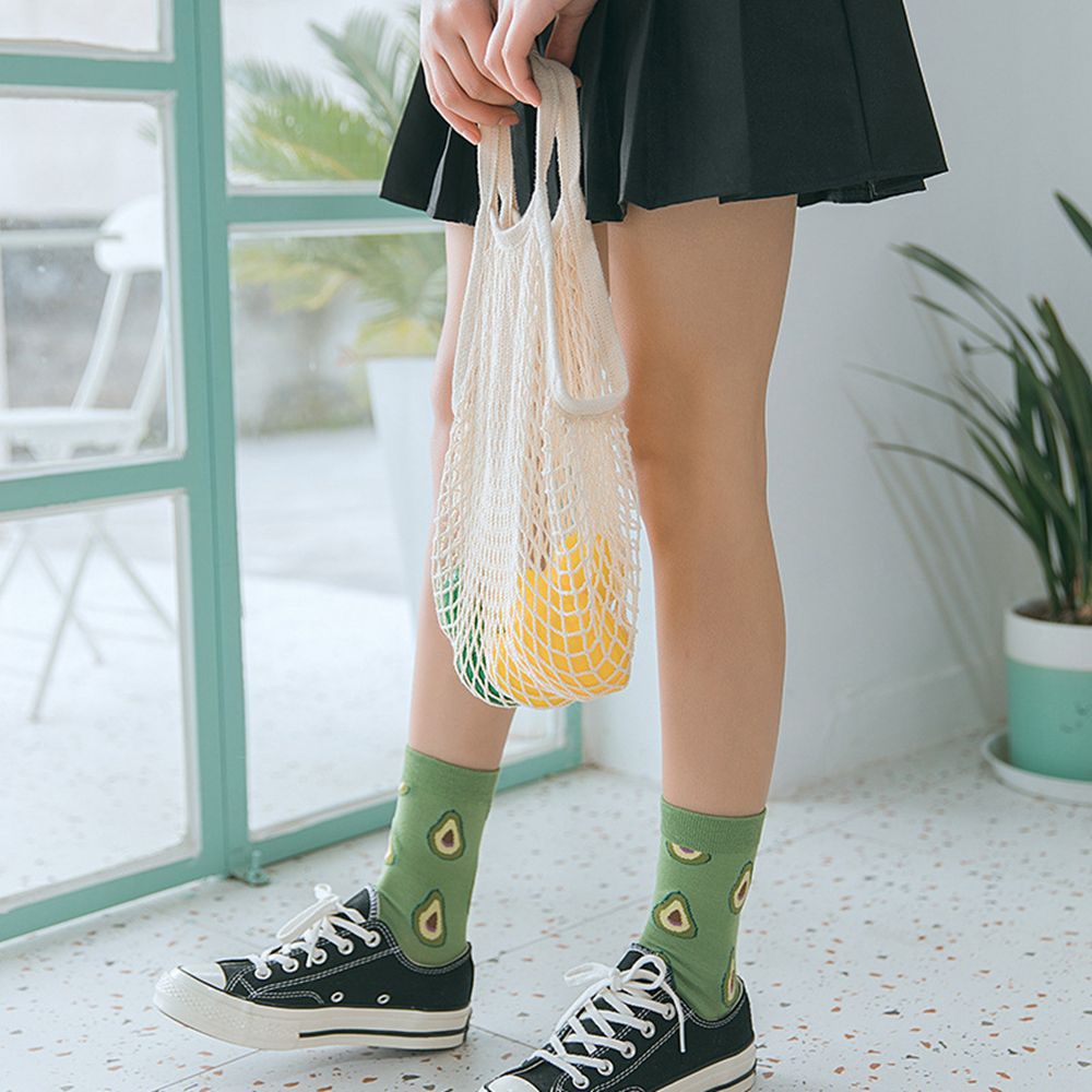 Đôi vớ cotton in họa tiết trái cây dễ thương MIHAN1