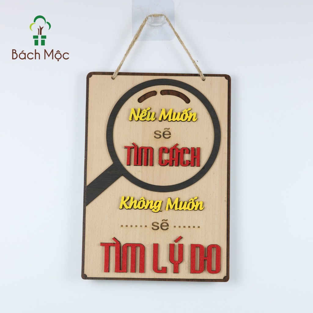 Khẩu Hiệu Treo Tường Văn Phòng BÁCH MỘC Tiếng Việt Nhiều Mẫu Cỡ Nhỏ Và Vừa